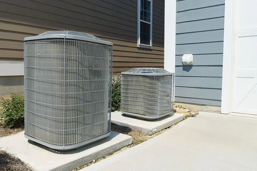 Dual outdoor AC condenser units